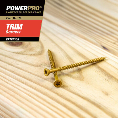 Power Pro&reg; Premium Bronze Exterior Trim Screws (#8 x 2-1/2 in.) - 595 pc