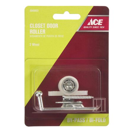 Ace Chrome Metallic Plastic/Steel Closet Door Hanger 1 pc