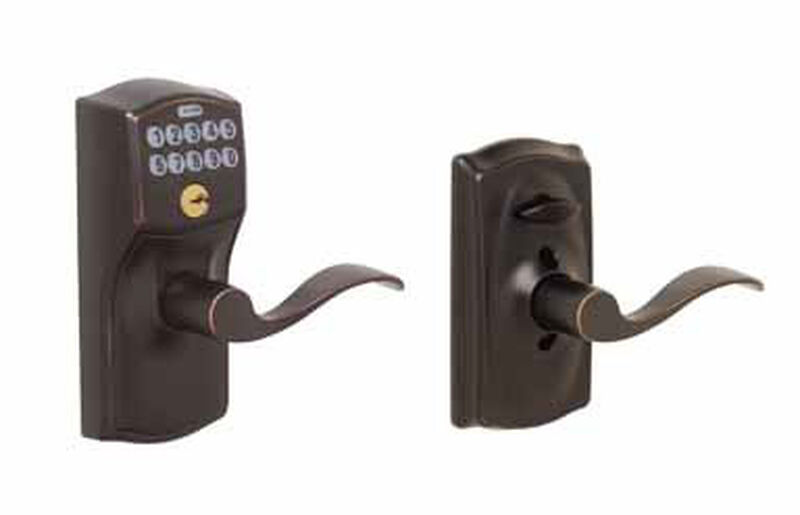 Schlage Camelot Electronic Keypad Entry Lock Steel Aged Bronze 2 Grade