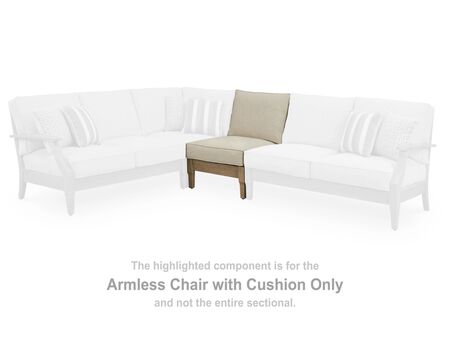 Ashley Clare View Armless Chair with Cushion