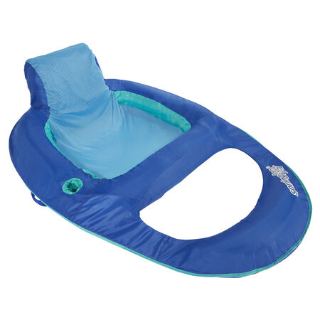 SwimWays Blue Fabric/Mesh Inflatable Recliner Pool Float