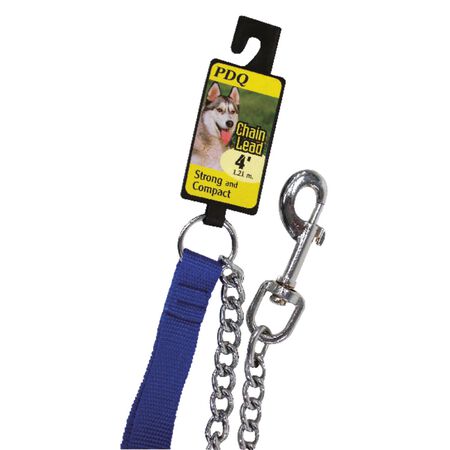 PDQ Silver Chain Lead Steel Dog Leash Small/Medium