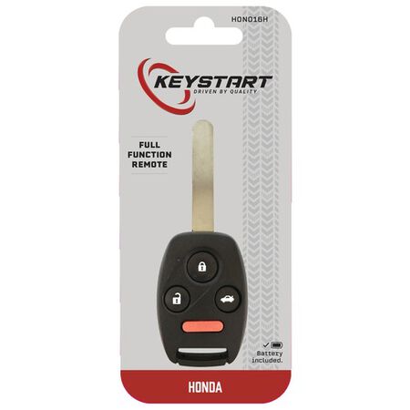 Hillman KeyStart 9977341 FOB Key Blank Advanced Security Automotive HON016 Single For Honda Black