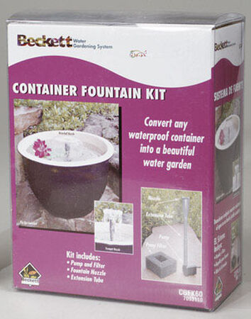Beckett Plastic Container Water Garden Fountain 3 in. W x 3 in. L 60 gph