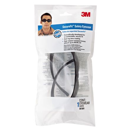 3M SecureFit Tinted Antifog Safety Glasses Gray Lens