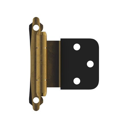 Amerock 2-1/8 in. W X 2-3/4 in. L Antique Brass Steel Self-Closing Hinge 2 pk