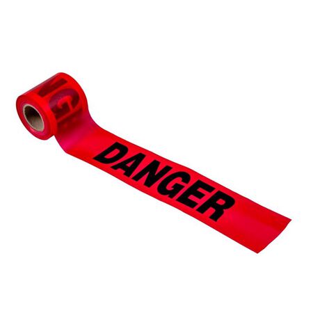 C.H. Hanson 200 ft. L X 3 in. W Plastic Danger Barricade Tape Red