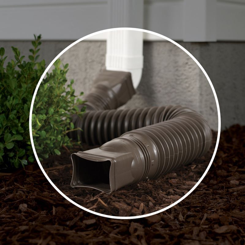 Amerimax 25.5 L x 3 in. W x 4.5 in. H Plastic Downspout Extension Brown