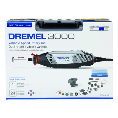 Dremel 3000 1.2 amps 120 V 24 pc Corded Rotary Tool Kit