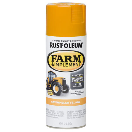 Rust-Oleum Indoor and Outdoor Gloss Caterpillar Yellow Oil-Based Farm & Implement 12 oz