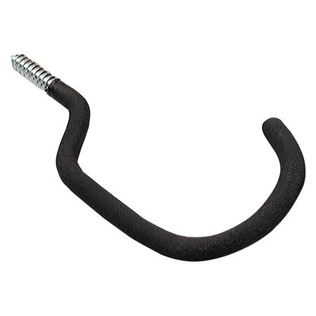 Crawford 8.5 in. L Vinyl Coated Black Steel Medium Super Bicycle Hook 75 lb. cap. 1 pk