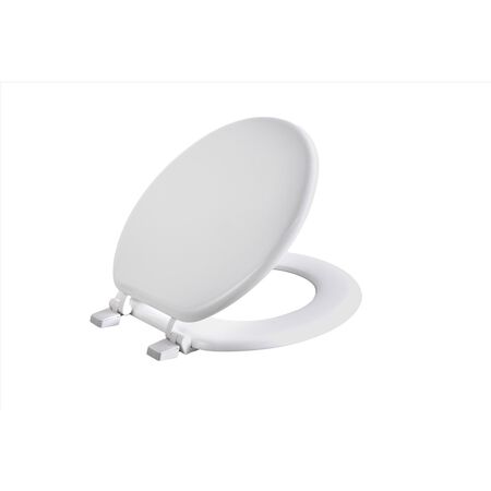 Oakbrook Collection Round White Wood Toilet Seat