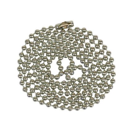 Jandorf Beaded Chain Nickel Plated 3 ft. L 1 pk
