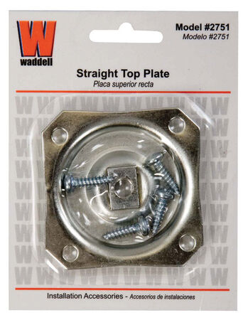 Waddell 2-1/2 in. H Straight Steel Table Leg Plate