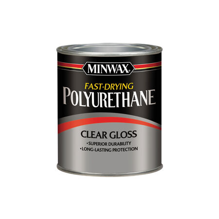 Minwax Gloss Clear Oil-Based Fast-Drying Polyurethane 1 qt