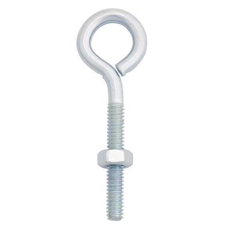 Hampton 1/4 in. X 3 in. L Zinc-Plated Steel Eyebolt Nut Included