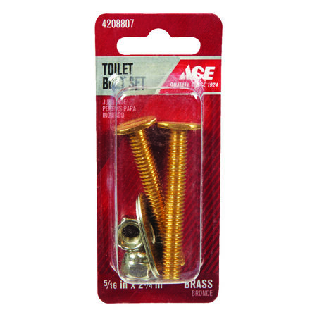 Ace Bowl to Floor Bolts Brass