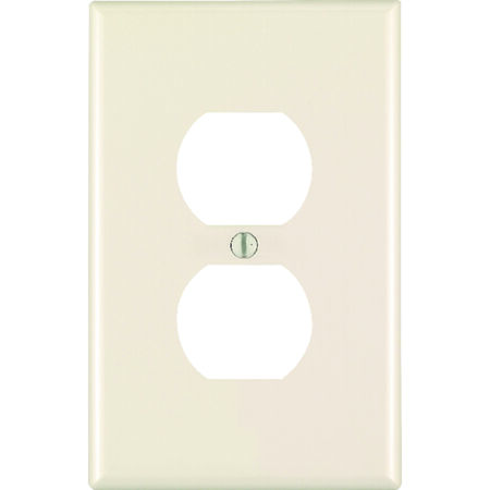 Leviton Almond 1 gang Nylon Duplex Outlet Wall Plate 1 pk