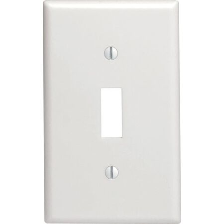 Leviton White 1 gang Nylon Toggle Wall Plate 1 pk