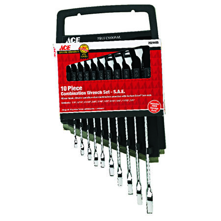 Ace Multiple S SAE Wrench Set 5.03 in. L 10 pc