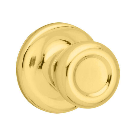 Kwikset Mobile Home Polished Brass Passage Door Knob Right or Left Handed