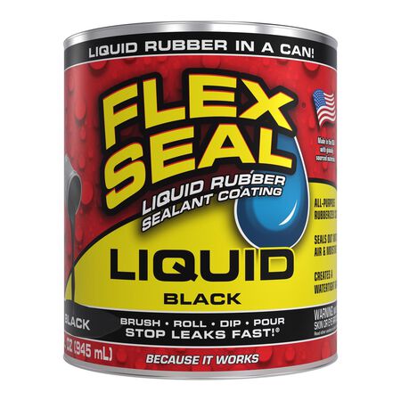 Flex Seal Family of Products Flex Seal Black Liquid Rubber Sealant Coating 32 oz