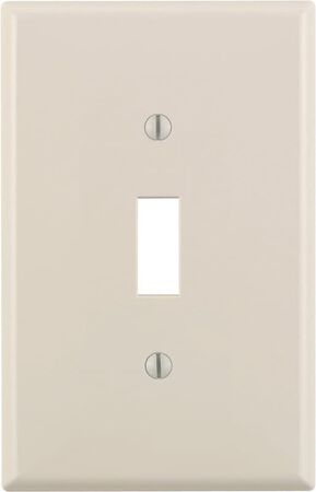 Leviton Almond 1 gang Nylon Toggle Wall Plate 1 pk