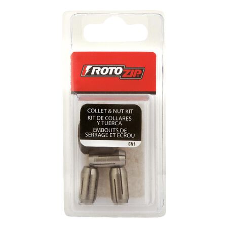 Rotozip .8 in. L Replacement Collet 3 pc