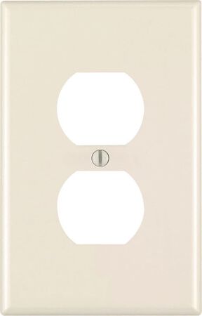 Leviton Almond 1 gang Plastic Duplex Wall Plate 1 pk