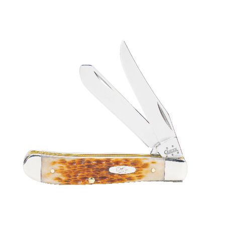 Case Mini Trapper Amber Stainless Steel 4-5 in. Pocket Knife