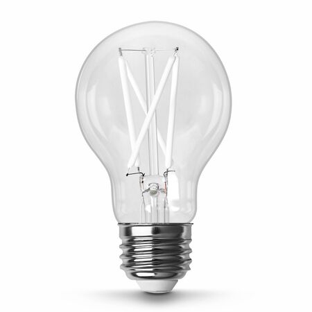 Feit A19 E26 (Medium) Filament LED Bulb Adjustable White 60 Watt Equivalence 2 Pack