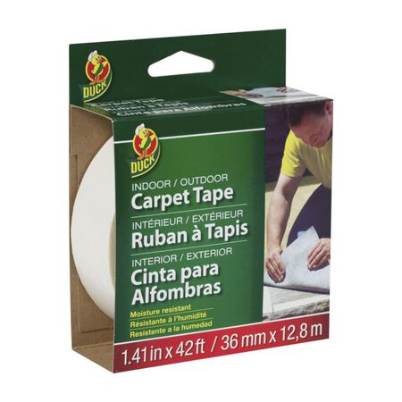 Duck 1.41 in. W X 42 ft. L Polyester Indoor and Outdoor Carpet Tape Duck 1.41 in. W X 42 ft. L Polyester Indoor and Outdoor Carpet Tape
