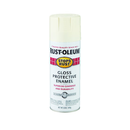 Rust-Oleum Stops Rust Gloss Canvas White Spray Paint 12 oz