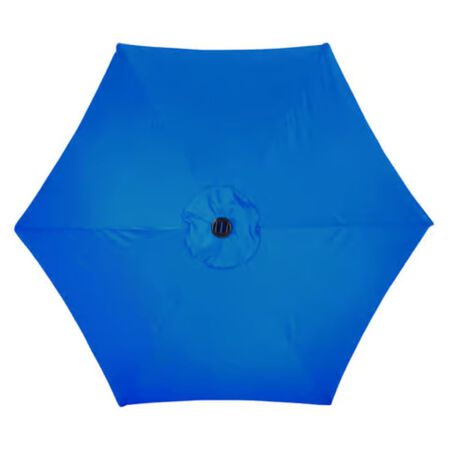 Living Accents Solar LED 9 ft. Tiltable Royal Blue Market Umbrella 