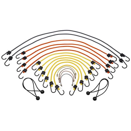 Keeper Assorted Bungee Cord Set 8 in. L X 0.315 in. 20 pk