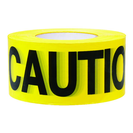 C.H. Hanson 1000 ft. L X 3 in. W Plastic Caution Barricade Tape Yellow