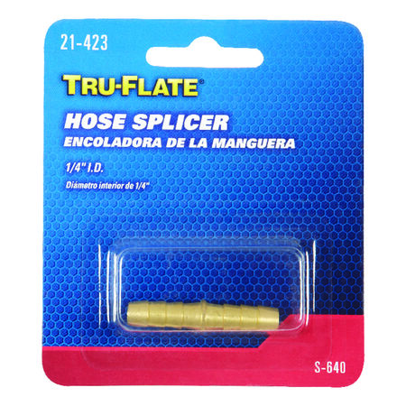 Tru-Flate Brass Hose Splicer 1/4 in. 1 pc
