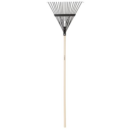 Truper 59 in. 18 Tine Steel Rake Wood Handle