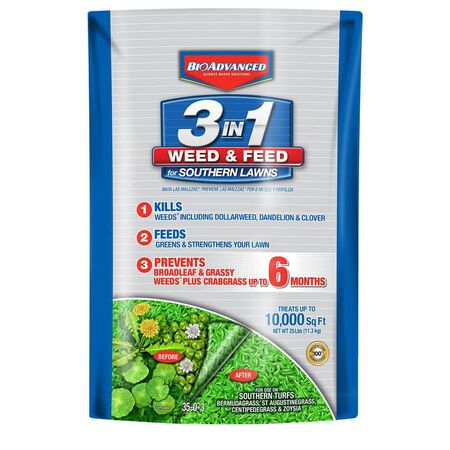 Bayer BioAdvanced 25 lb. 3-in-1 Weed and Feed for Southern Lawns