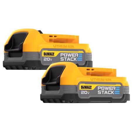 DeWalt 20V MAX POWERSTACK DCBP034-2 1.7 Ah Lithium-Ion Compact Battery 2 pc