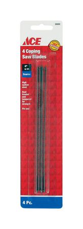 Ace 6 in. Carbon Steel Coping Saw Blade 10 TPI 4 pk