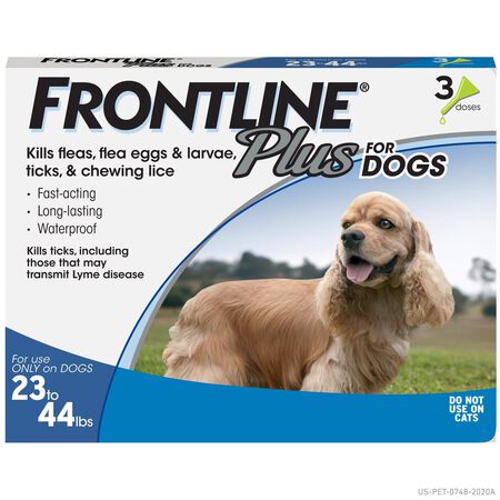 Frontline Plus Liquid Dog Flea and Tick Drops 9.8% Fibronil, 8.8% (S)-methoprene 0.05 oz