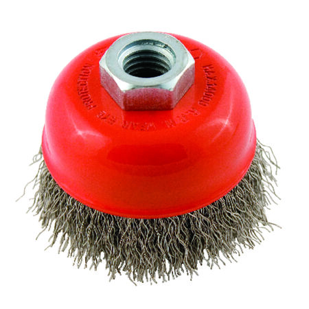 Forney 2.75 in. Dia. 0.625 Crimped Wire Cup Brush