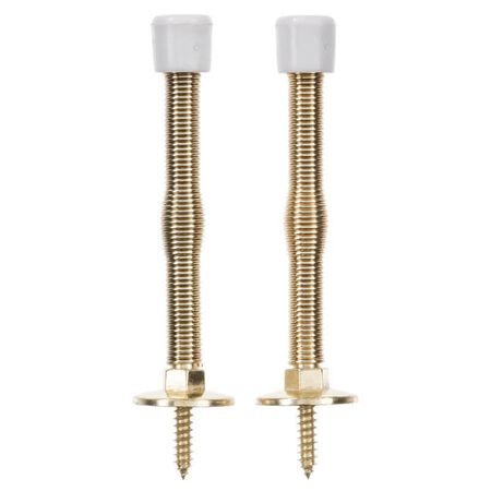 Ace 3 in. W Metal Bright Gold Spring Door Stop Mounts to door and wall 1.5 in.