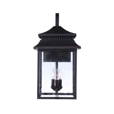 Craftmade Crossbend 3 Light Extra Large Outdoor Wall Lantern in Dark Bronze Gilded