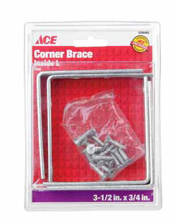 Ace Inside L Corner Brace 3-1/2 in. x 3/4 in. Zinc