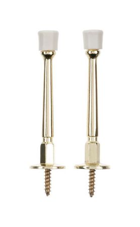 Ace 3 in. W Metal Bright Gold Rigid Door Stop Mounts to door and wall 1/8 in.