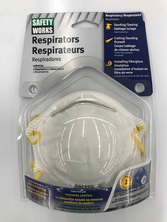 Safety Works Harmful Dust Respirator 2 pack
