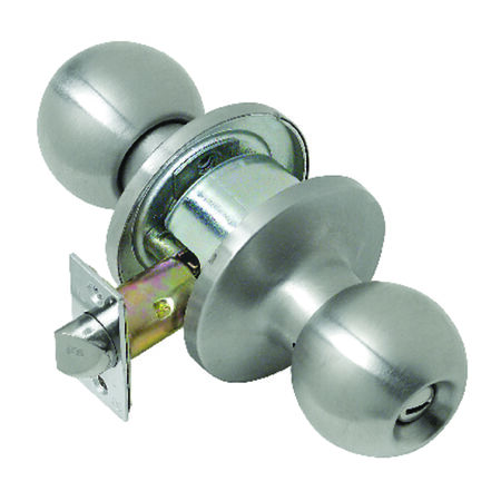 Tell Empire Satin Stainless Steel Privacy Lockset 1-3/4 in.