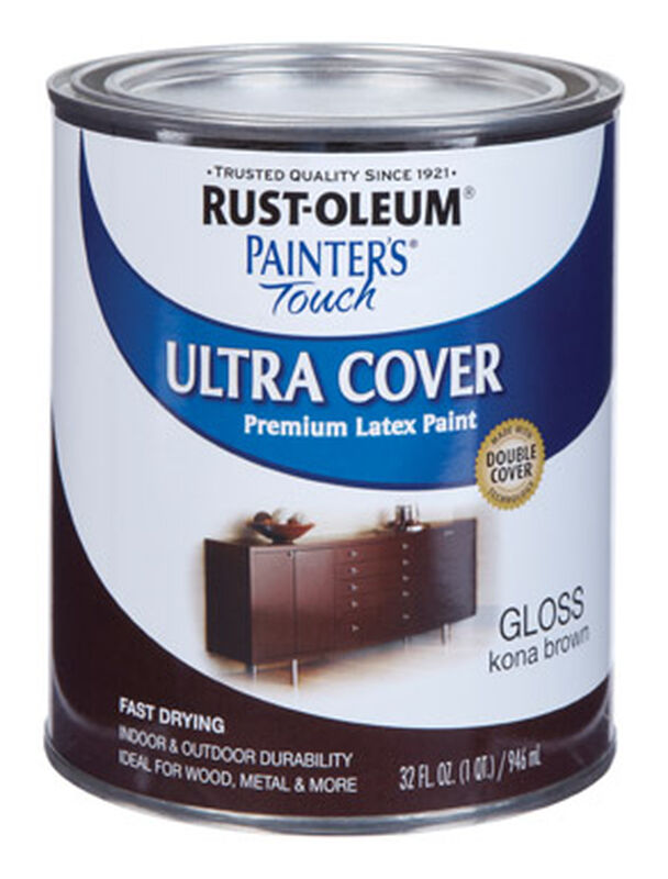 Rust Oleum Painters Touch Ultra Cover Interior Exterior Latex Paint Kona Brown Gloss 1 Qt Stine Home Yard The Family You Can Build Around